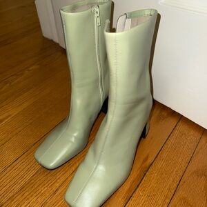 Jeffrey Campbell Sage Light Green Heeled Boots